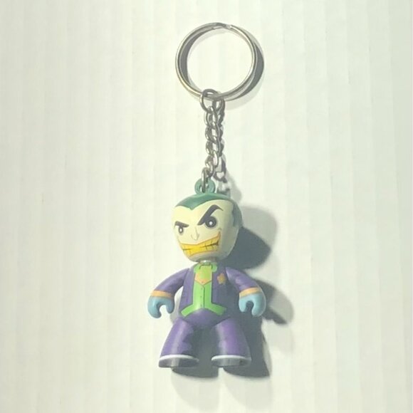 NWOT DC Universe Mini Mez Joker Key Chain The Classic Joker Cartoon Purple/Green - Picture 5 of 7